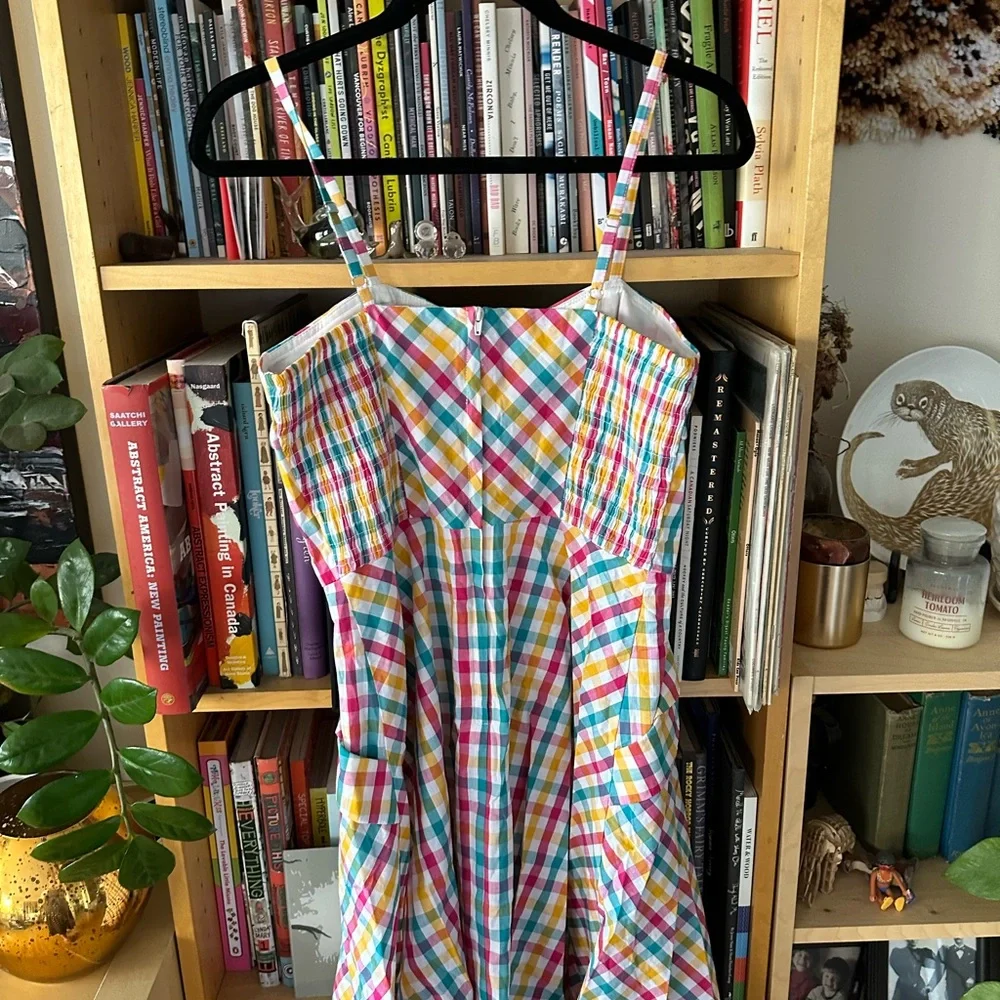 Multicolor Plaid Women's Dress - Picture 5 of 6